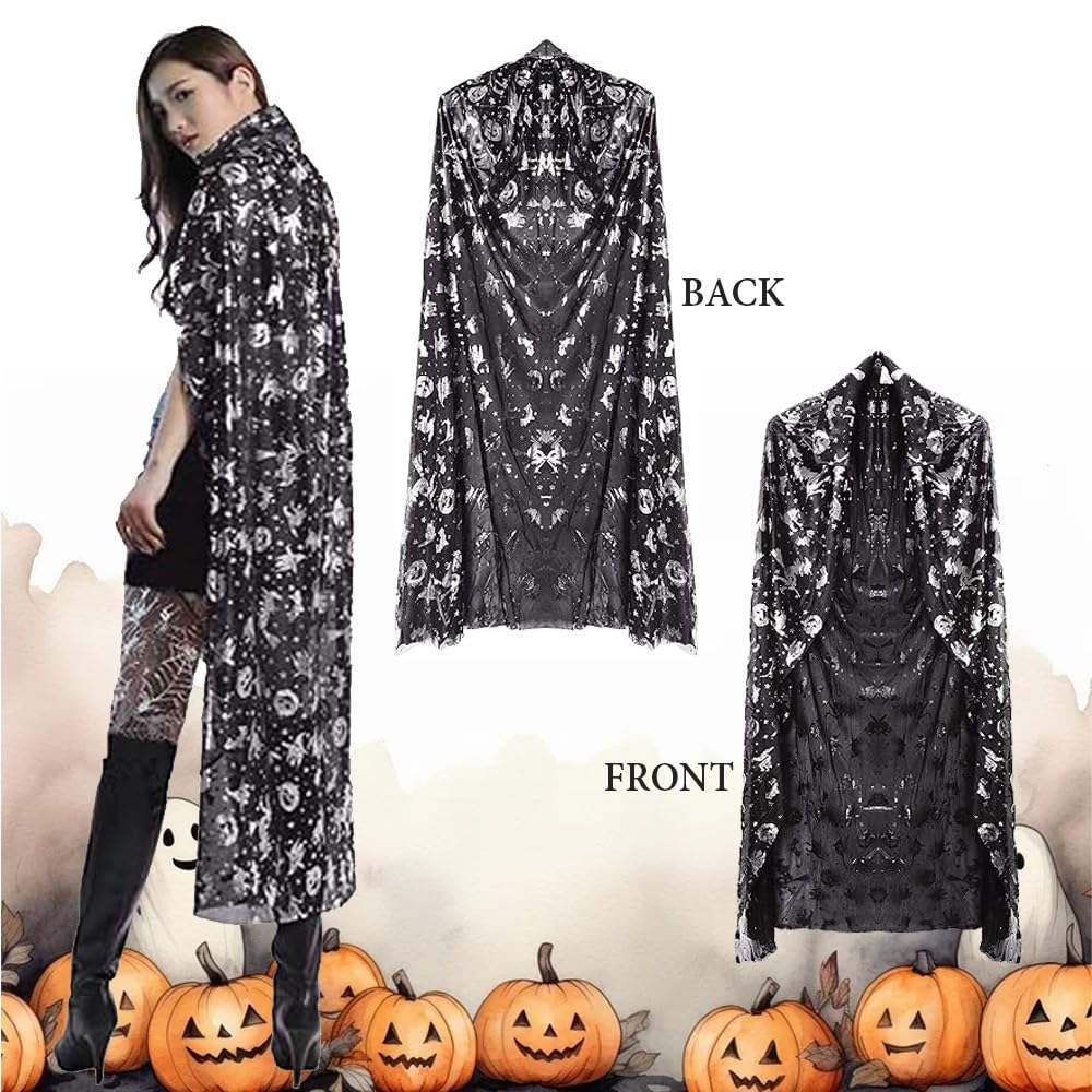 شنل یقه دار مشکی طرح طلاکوب قد بلند 1 شنل یقه دار مشکی طرح طلاکوب قد بلند