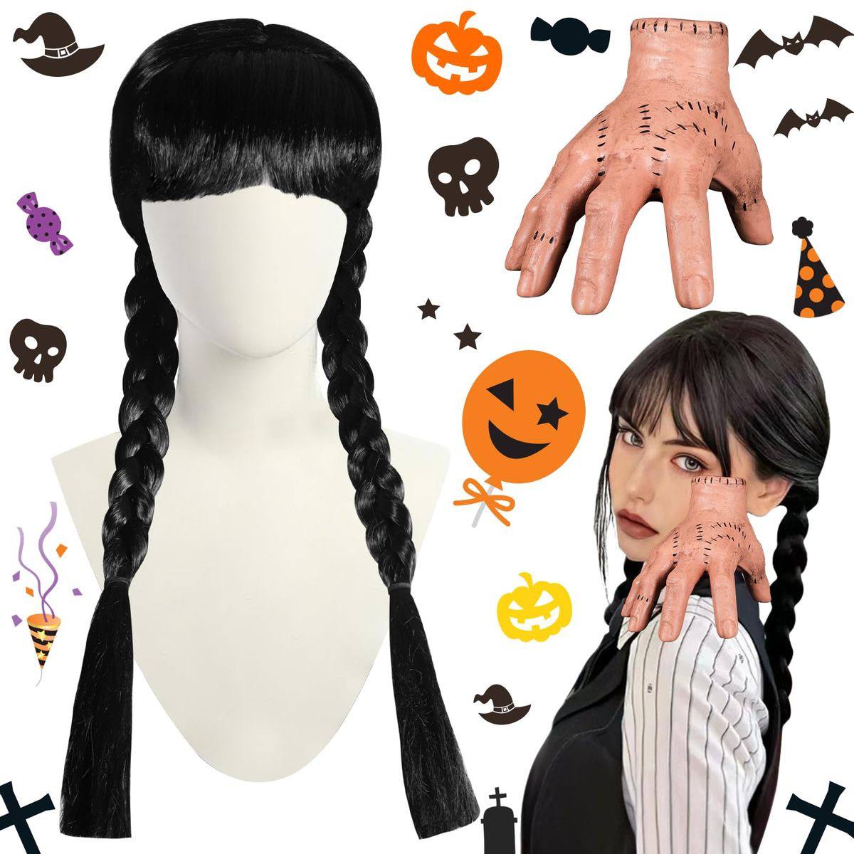 ست كلاه گيس و دست ونزدي 1 ست كلاه گيس و دست ونزدي