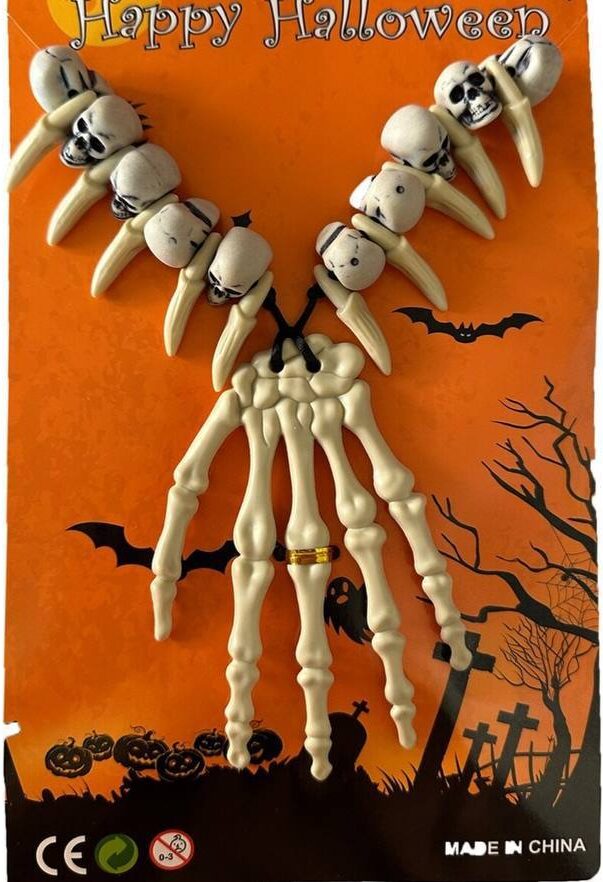 گردنبند دست اعضای بدن اسکلتی 1 گردنبند دست اعضای بدن اسکلتی